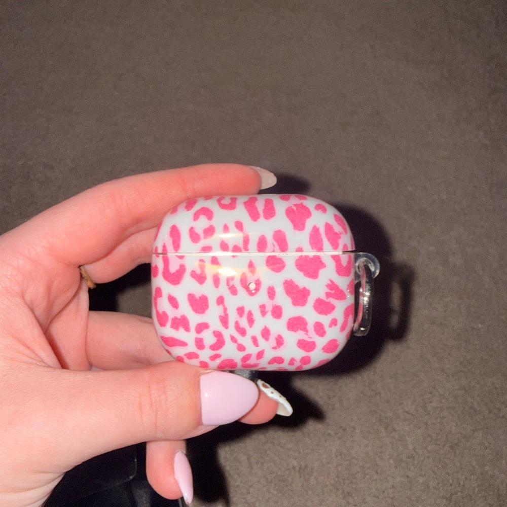 Wildflowers Pink Animal Print AirPods Case - Picture 2 of 3